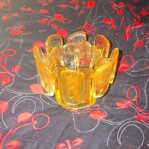 Vintage yellow glass